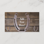 馬サドル上コーラルフェンスウェスタンビジネスカード 名刺 (裏面)