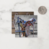 馬サドル上コーラルフェンス西ノートカード ノートカード (正面/裏面インサイチュ)