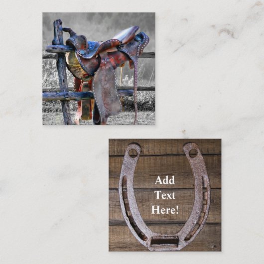 馬サドル上コーラルフェンス西ノートカード ノートカード (正面/裏面)