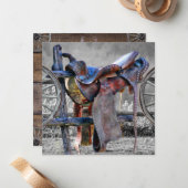 馬サドル上コーラルフェンス西ノートカード ノートカード (正面/裏面インサイチュ)