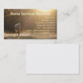 馬サービス/馬の獣医の名刺 名刺 (正面/裏面)