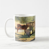 馬ザ食べ物を与えの駅 – ファームライフシリーズ コーヒーマグカップ (左)