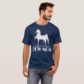 馬ショー母ギフト馬術イベント女性 Tシャツ (正面フル)