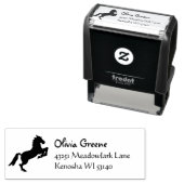 馬シルエットアイコン差出人住所 セルフインキングスタンプ (インサイチュ)