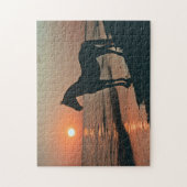 馬シルエットサンセットバイ海 ジグソーパズル (縦)