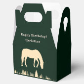 馬シルエットフォレストツリーズバースデーパーティー フェイバーボックス (オープン)