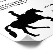 馬シルエット，乗馬インストラクター，アカデミー ポスター (角)