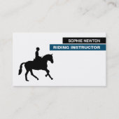 馬シルエット，乗馬インストラクター，アカデミー 名刺 (正面)