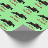 馬ジャンパークリスマス ラッピングペーパー (角)