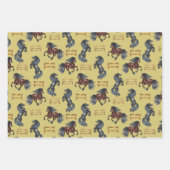 馬ジャンプ木製ハードル馬術競技 ラッピングペーパーシート (正面3)