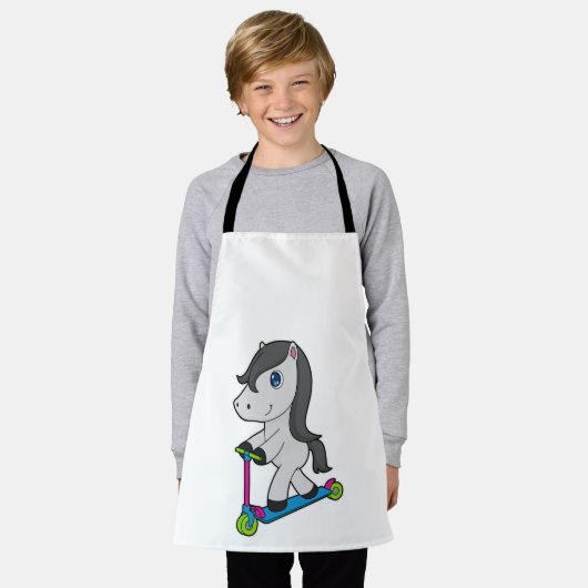 馬スクーター エプロン (着用した状態)