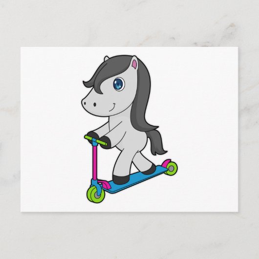 馬スクーター ポストカード (正面)