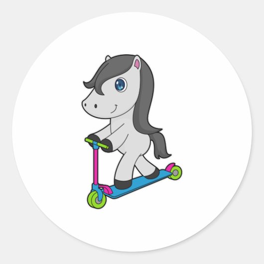 馬スクーター ラウンドシール (正面)