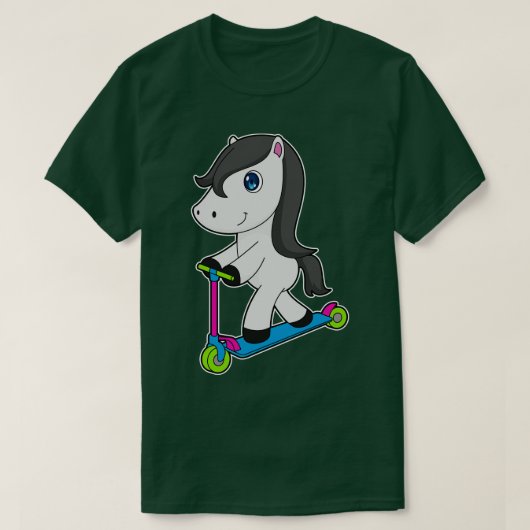 馬スクーター Tシャツ (デザイン正面)
