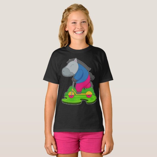 馬スクーター Tシャツ (正面フル)