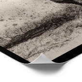 馬スケッチ、炭鉛筆ポスター ポスター (角)