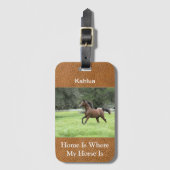 馬スタイリッシュの写真パーソナライズされた ラゲッジタグ (正面縦)
