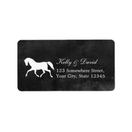 馬スタイリッシュの結婚差出人住所ラベル ラベル