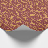馬スタイリッシュ中国のの年 ラッピングペーパー (角)