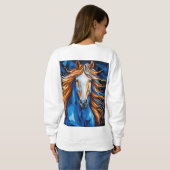 馬ステンドグラス スウェットシャツ (裏面フル)