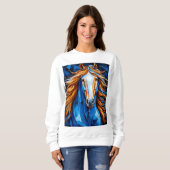 馬ステンドグラス スウェットシャツ (正面フル)