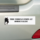 馬ストップ売りの車だ!バンパーステッカー バンパーステッカー (車上)