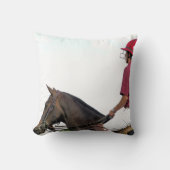 馬スポーツの クッション (正面)