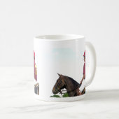 馬スポーツの コーヒーマグカップ (正面右)