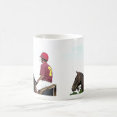 馬スポーツの コーヒーマグカップ (中央)