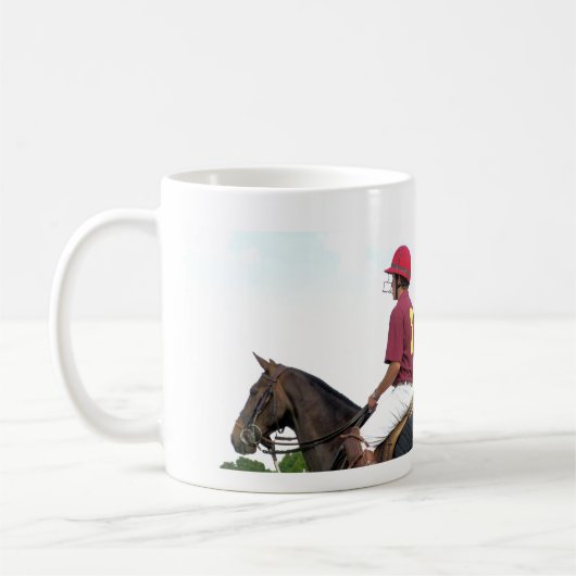 馬スポーツの コーヒーマグカップ (左)