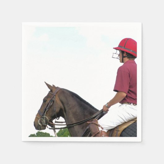 馬スポーツの スタンダードカクテルナプキン (正面)