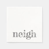 馬タイポグラフィニージペットラバーポニーおもしろい スタンダードカクテルナプキン (正面)