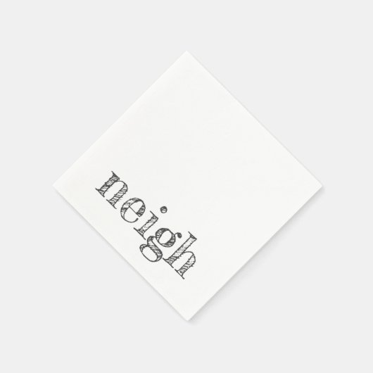 馬タイポグラフィニージペットラバーポニーおもしろい スタンダードカクテルナプキン (角)