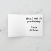 馬チューインヘイ誕生日カード(紫) カード (内部)