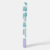 馬ティール（緑がかった色）パターンライダー名前をカスタムする Case-Mate iPhoneケース (裏面 / 右)