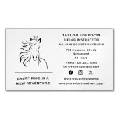 馬トレーナウマ科のー・ベットソーシャルメディア マグネット名刺 (正面)