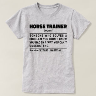 馬トレーナー名詞乗馬おもしろいインストラクターユーモア Tシャツ