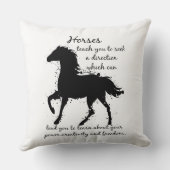 馬トーテム動物の霊ガイド知恵またはアドバイス クッション (裏面)