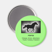 馬トーテム動物霊的意味 マグネット (正面/裏面)