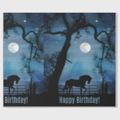 馬ハッピーバースデー包装紙 ラッピングペーパー (フラット)