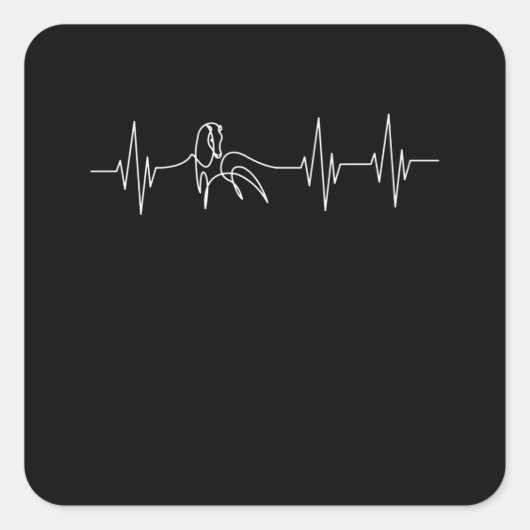 馬ハートビートライダーライダーパルスポニー スクエアシール (正面)