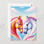 馬ハート ポストカード (正面/裏面)