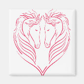 馬ハート マグネット (正面)