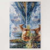 馬バイザレイクシーニック ジグソーパズル (縦)