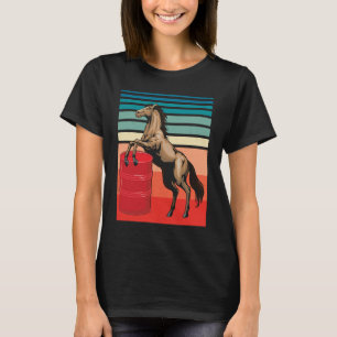 馬バレルレーシング馬術ダービー競馬 Tシャツ