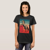 馬バレルレーシング馬術ダービー競馬 Tシャツ (正面フル)