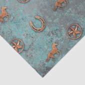 馬パターン(青い) 薄葉紙 (詳細)