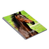 馬パーソナライズされたと名前 ノートブック (右側)