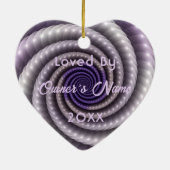 馬パーソナライズされたペットオーナメント写真年 セラミックオーナメント (裏面)