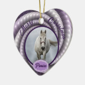 馬パーソナライズされたペットオーナメント写真年 セラミックオーナメント (左)